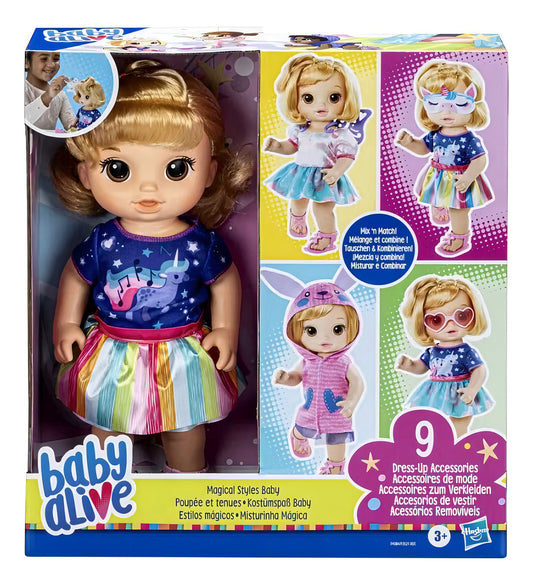 Baby Alive Estilos Magicos Muñeca Rubia 32cm Hasbro