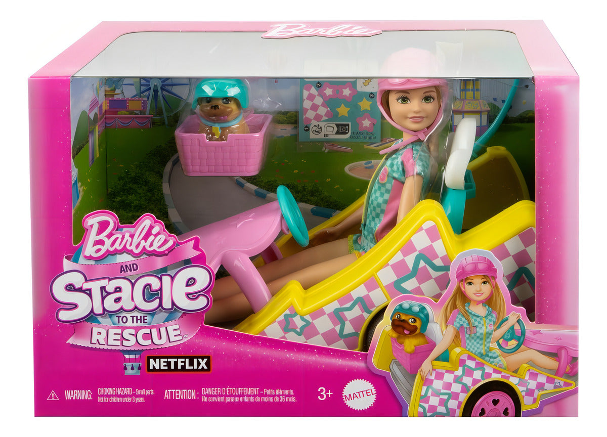 Barbie Vehículo Para Muñecas Stacie Al Rescate Go-kart Color Multicolor