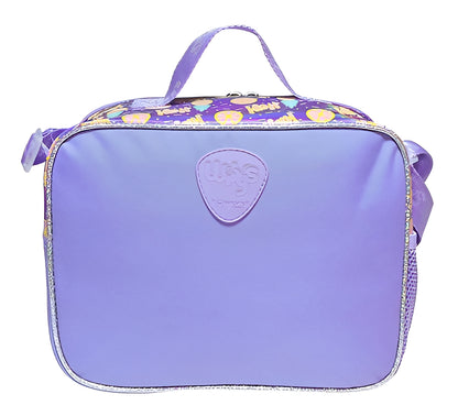 Lonchera Lapicera Gato Lentejuela Reversible Wilys Color Violeta