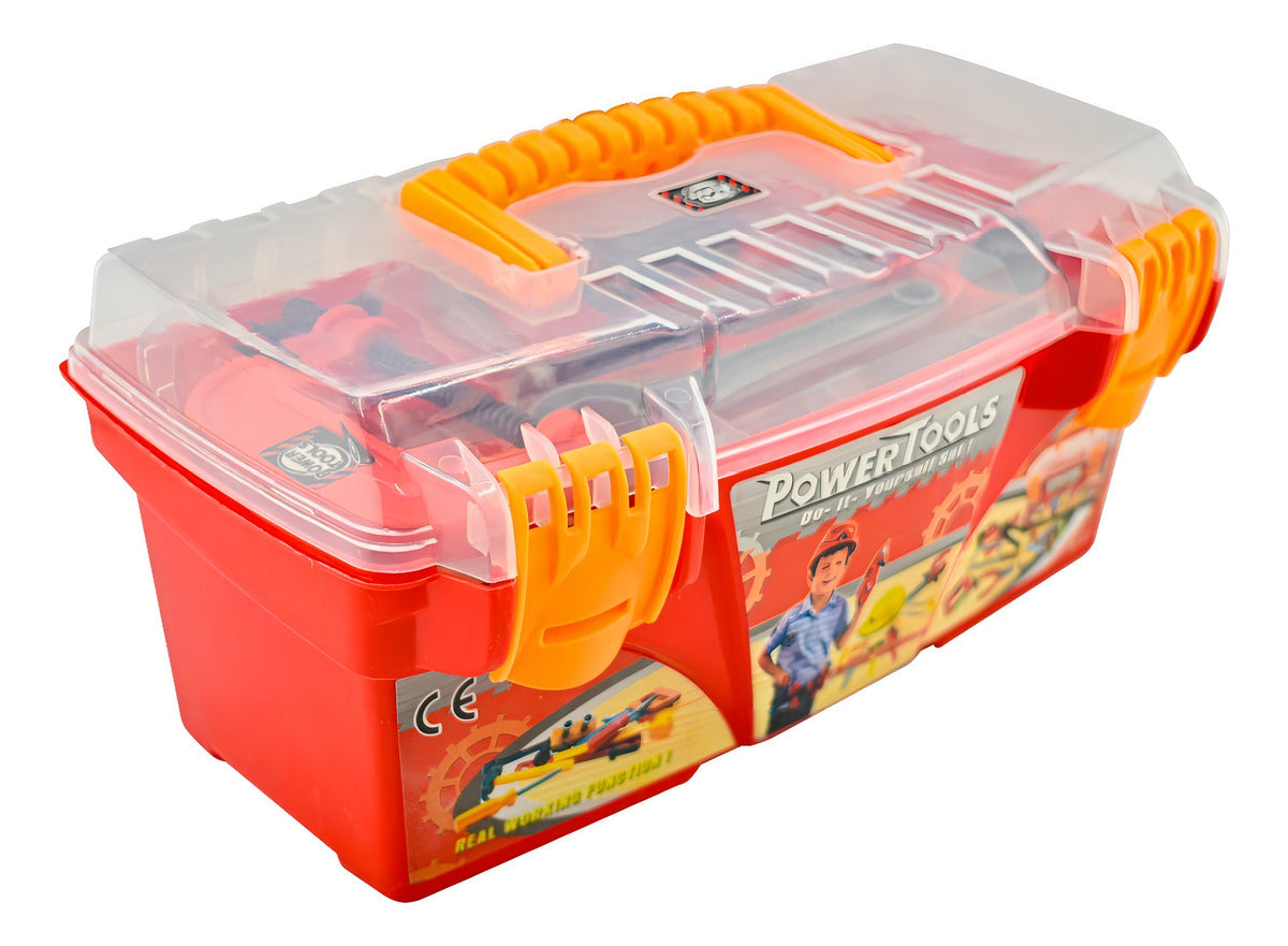 Caja Herramientas De Juguete Power Tools 15 Accesorios