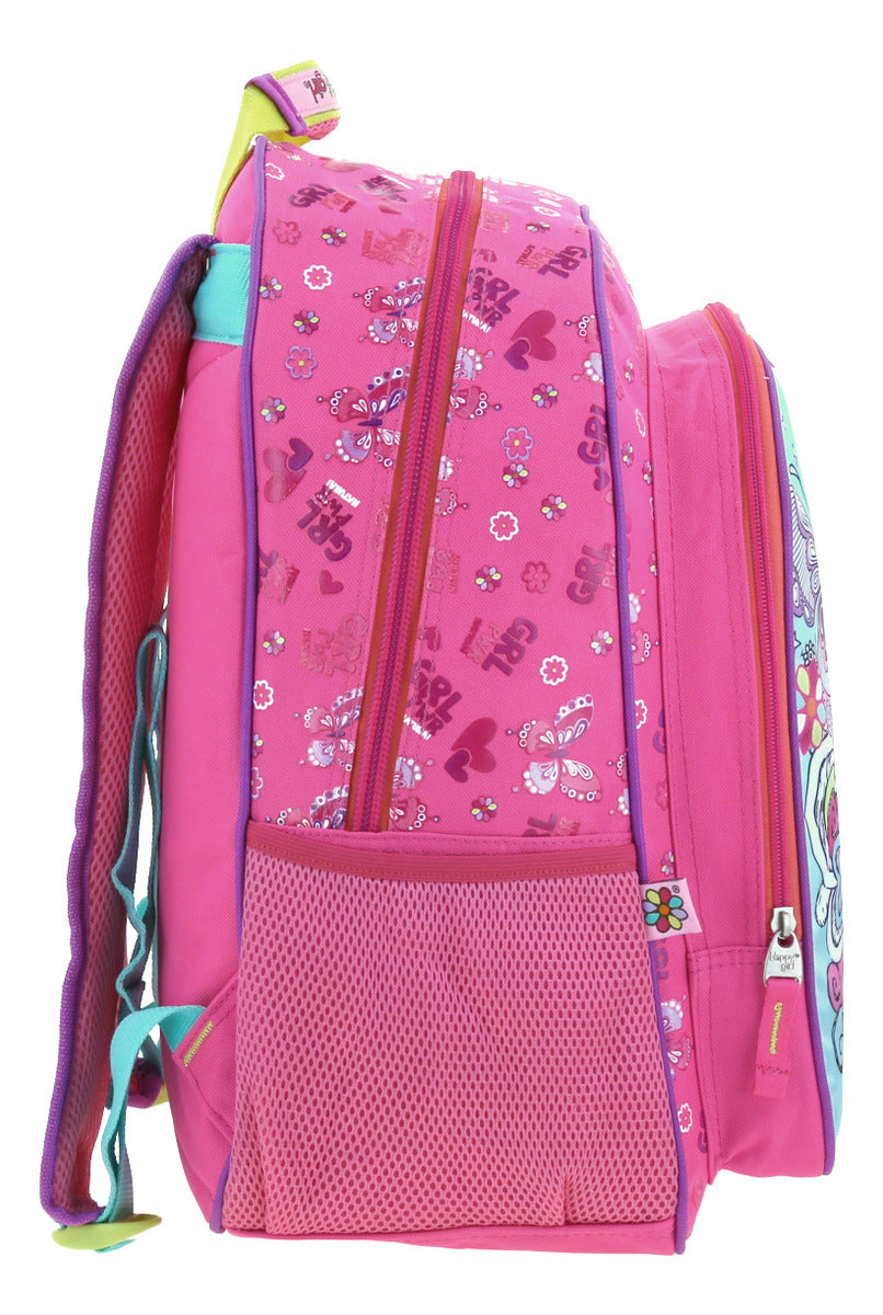 Mochila Grande Rosa Chenson Happy Girl Primaria Awata Para Niña Porta Tablet De Hasta 10 . Rosa Mariposa