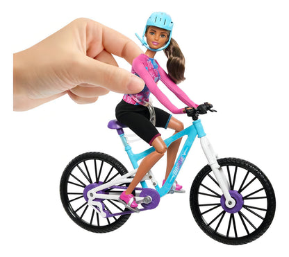 Barbie Set de Juego Muñeca con Bicicleta de Montaña