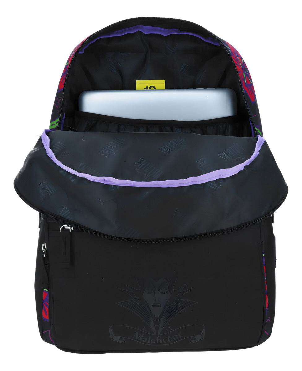 Mochila Escolar Grande Chenson Disney Villanas Malefica Vi65717-3 Malf Color Negro