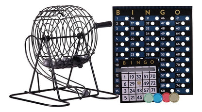 Juego De Bingo Clásico Con Bombo Metálico 75 Bolas Y Cartones Para Niños Y Adultos Jca-3300