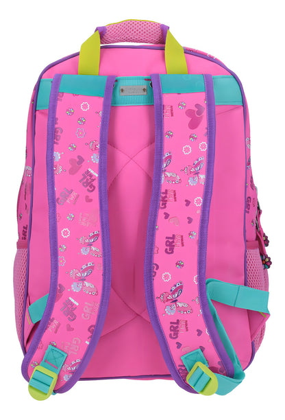 Mochila Grande Rosa Chenson Happy Girl Primaria Awata Para Niña Porta Tablet De Hasta 10 . Rosa Mariposa