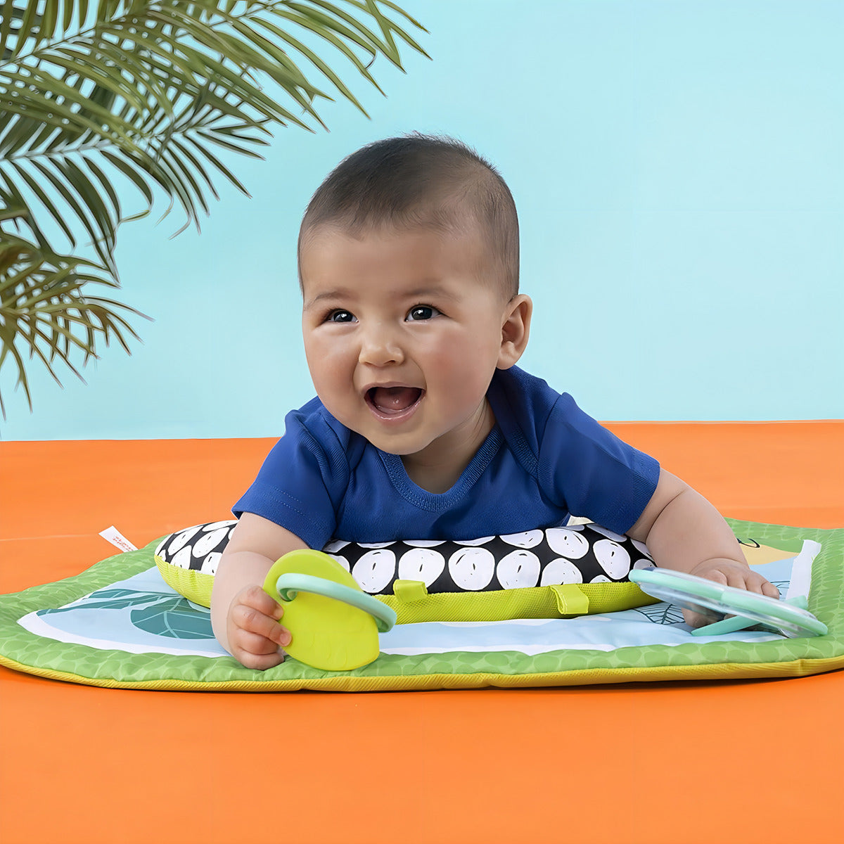 Tapete De Bebé Bright Starts Easy Breezy Centro De Actividad Color Verde