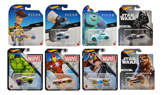 Hot Wheels Character Cars Pack 8 Vehiculos Mattel Cd Color Multicolor