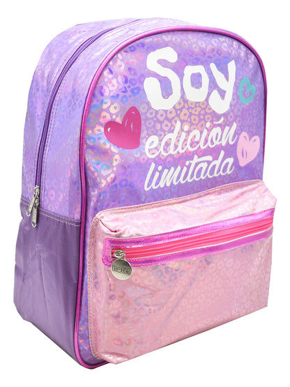 Mochila Holi Soy Edicion Limitada Estampado Violeta Rosa Primaria 160871 Ruz Color Violeta/rosa