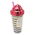 Vaso Plastico Metalizado Con Popote Pack 4pz Sm22hat292