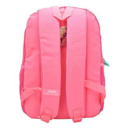 Mochila Escolar Miko Club Rosa 20L Con Compartimento Para Laptop