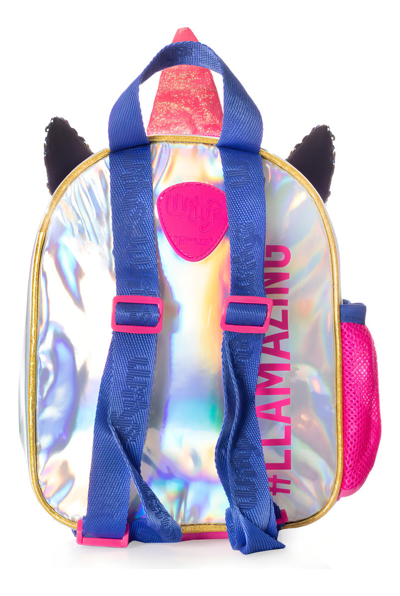 Lonchera Llama Lentejuela Multicolor Wilys Color Rosa