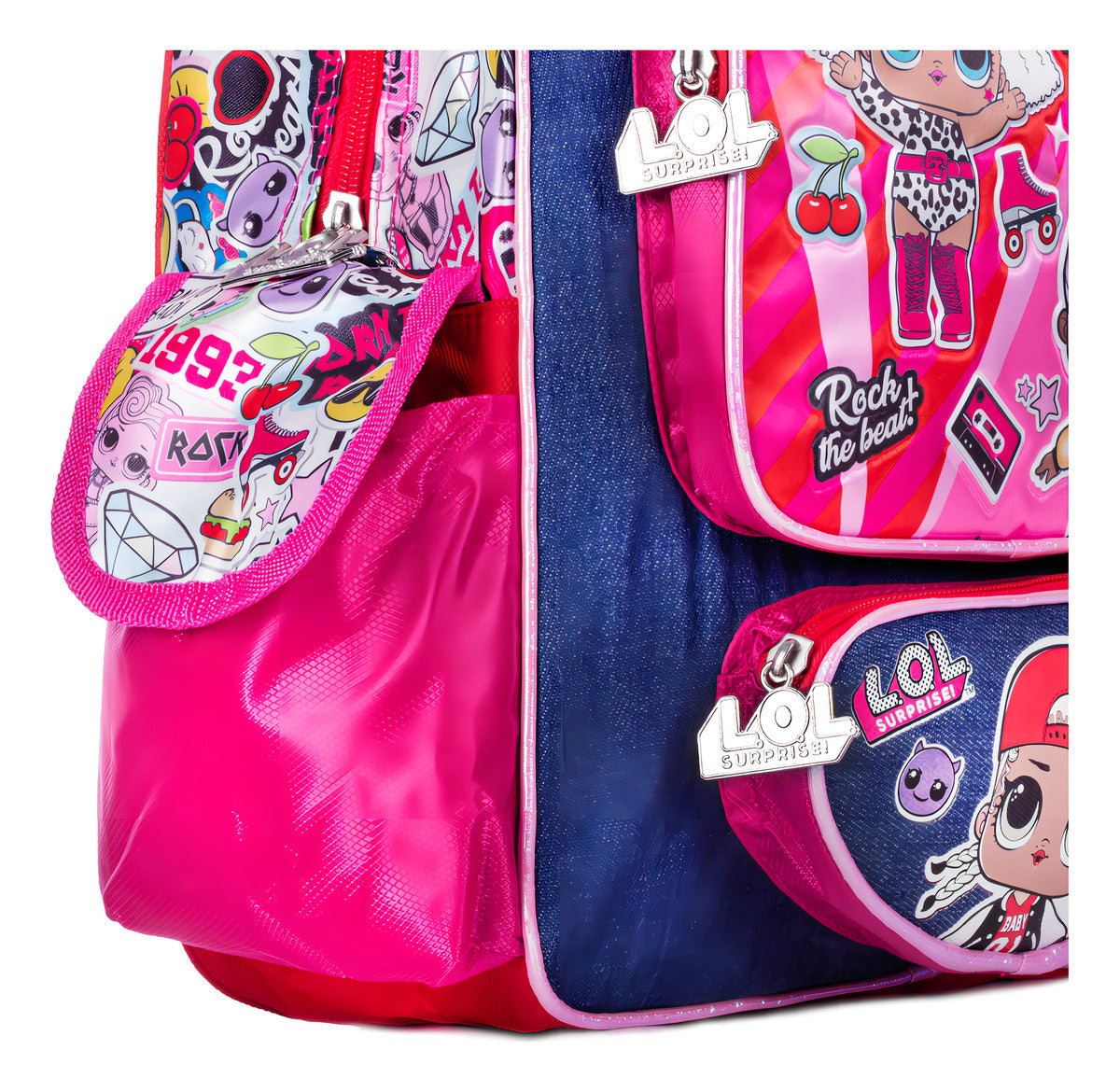 Mochila Lol Surpise Born To Rock Ruz Color Rosa Diseño De La Tela Liso