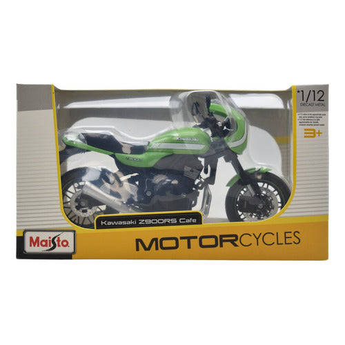 Kawasaki Z900rs Cafe Verde Motocicleta A Escala 1:12 Maisto