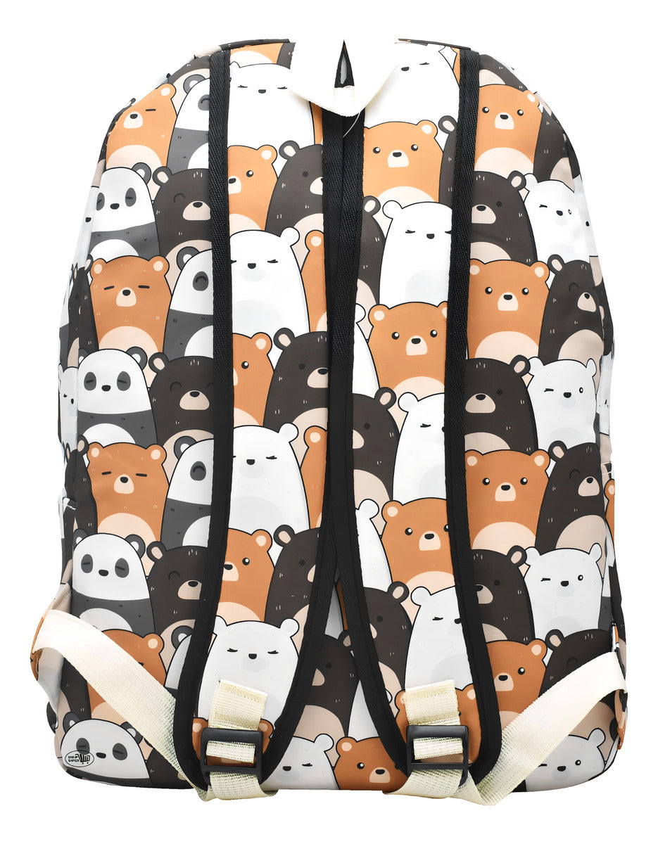 Mochila Escolar Lluvia Con Lapicera Multicolor Estampada 40cm
