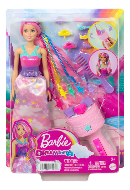Barbie Dreamtopia Princesa Trenzas Rosa 29cm Mattel