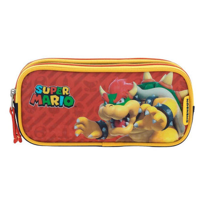 Mochila Ruedas Kit 3pz Super Mario Bowser Primaria Chenson Multicolor Estampado