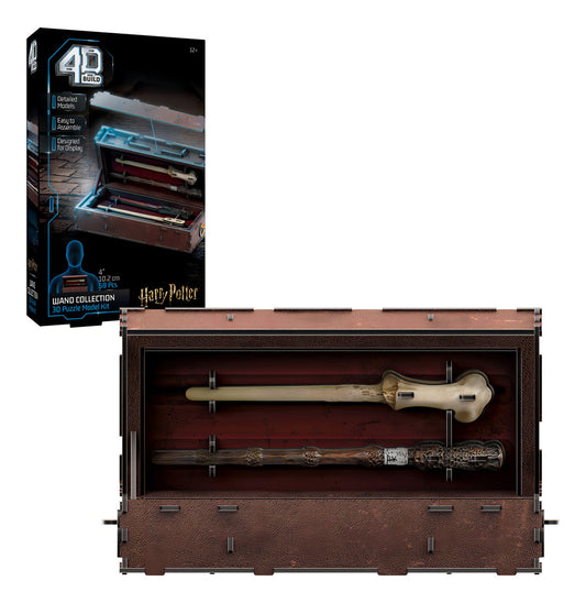 4d Build, Conjunto De 4 Varitas De Harry Potter En Estuche, Kit De Maqueta En 3d Con 58 Piezas. Regalos Y Decoración De Escritorio Para Fans De Harry Potter, Rompecabezas Para Mayores De 12 Años.