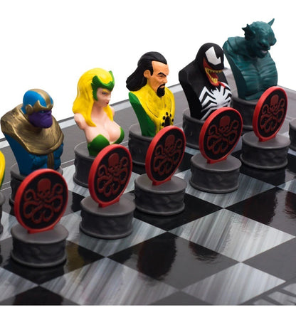 Ajedrez Novelty Marvel Coleccionable 32 Piezas 3d Estrategia