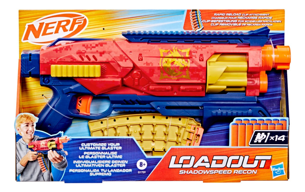 Lanzador Nerf Loadout Shadowspeed Recon 14 Dardos Multicolor