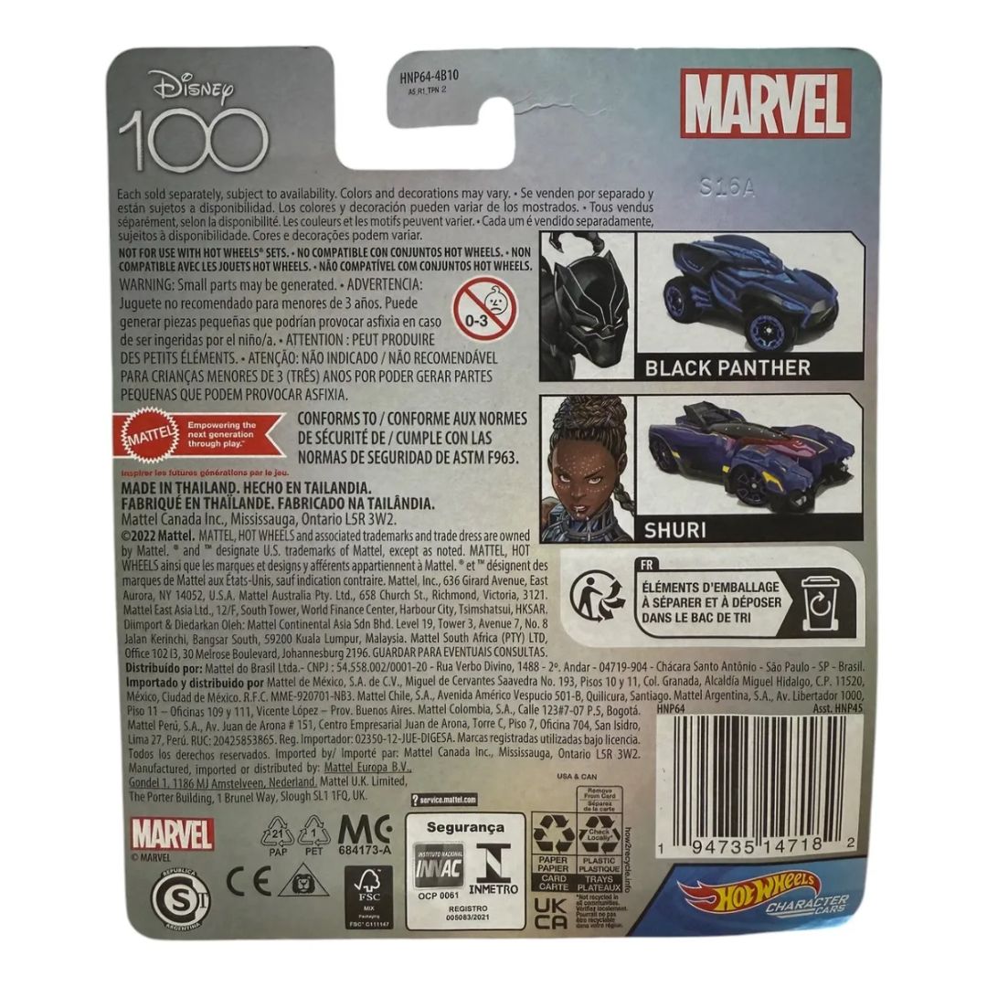 Hot Wheels Character Cars Shuri Disney 100 Mattel Azul