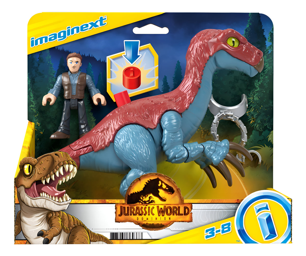 Imaginext Jurassic World Therizinosaurus Y Owen Fisher Price · vista 1