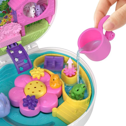 Polly Pocket Set Estuche Conejo De Jardin De Flores Mattel · vista 4