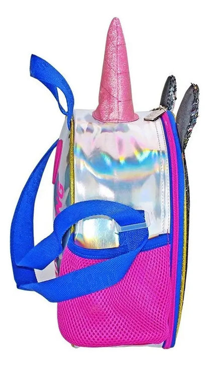 Mochila Y Lonchera Unicornio Lentejuela Primaria Wilys