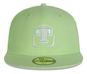 Gorra Olmecas De Tabasco Lmb 59fifty 7 3/8 Verde Claro M Bordado New Era Con Detalle