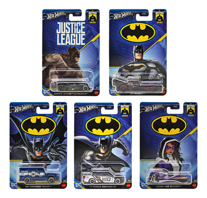 Hot Wheels Batman Hdg89 Pack 5 Vehiculos #8 Mattel Multicolor
