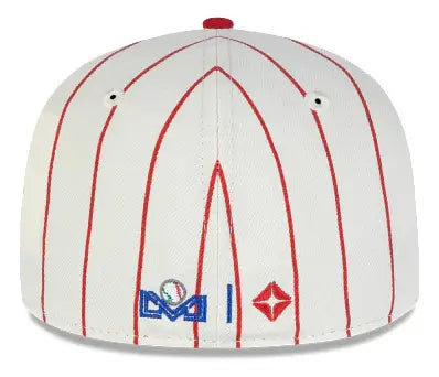 New Era Gorra Aguilas De Mexicali Lamp 59fifty Retro 6 7/8 Blanco Rojo Bordado Accesorio Deportivo de Alta Calidad para Deportes