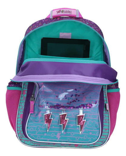 Mochila Happy Girl Be Strong Nube Glitery Primaria Chenson