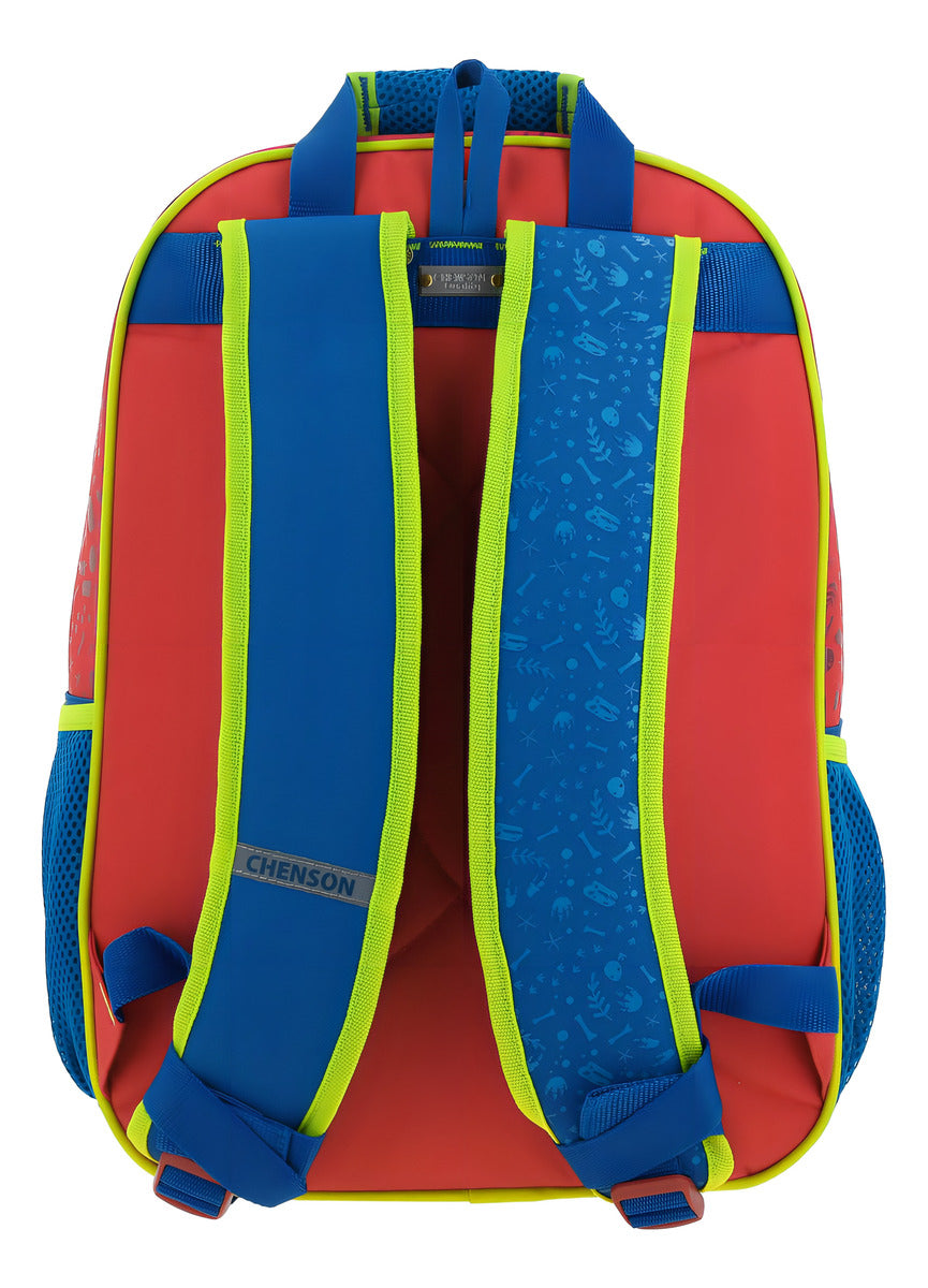 Mochila Escolar Primaria Grande Chenson Dinosaurio T-rex Co66058-r