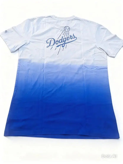 Playera Los Ángeles  Dodgers Color Blanco Con Azul MLB Para Hombre Talla M New Era