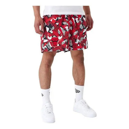 New Era Short Chicago Bulls Nba Estampado Rojo M