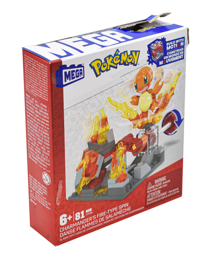 Mega Pokémon Fire Wheel Charmander 81 Piezas Hth86 Mattel Cf