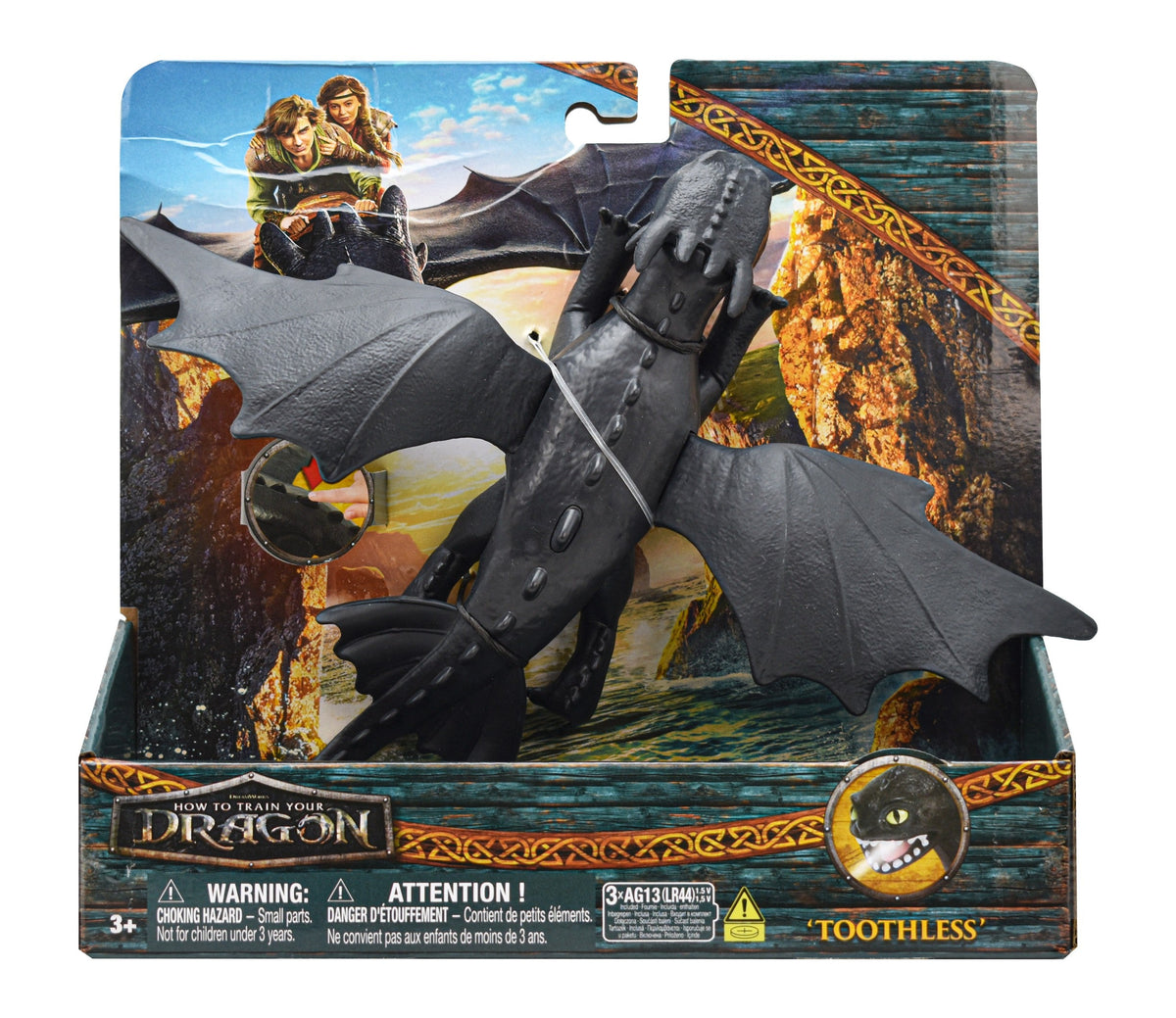 Como Entrenar A Tu Dragon Chimuelo Con Luz 23cm Spin Master - Vista frontal