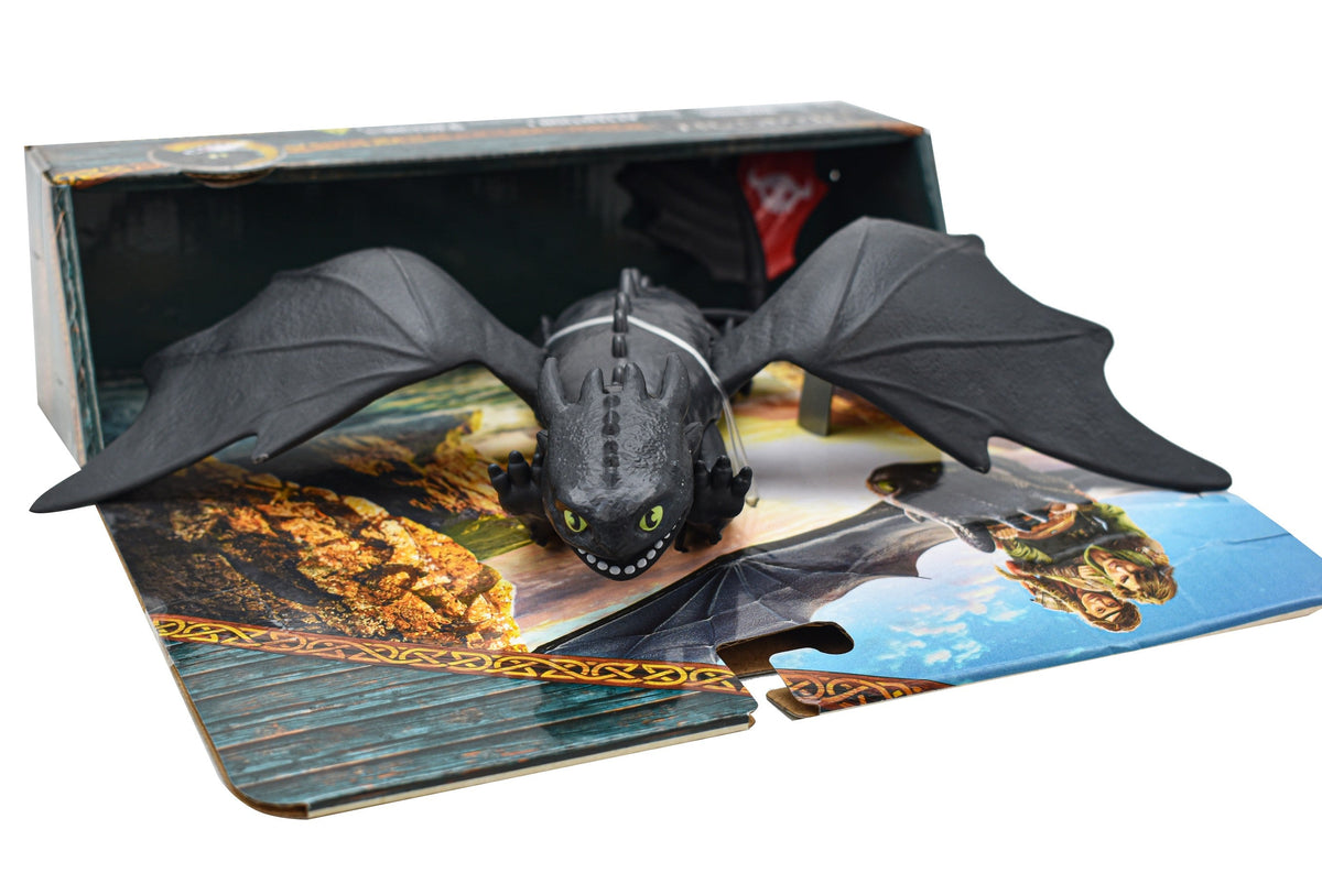 Como Entrenar A Tu Dragon Chimuelo Con Luz 23cm Spin Master - Vista lateral