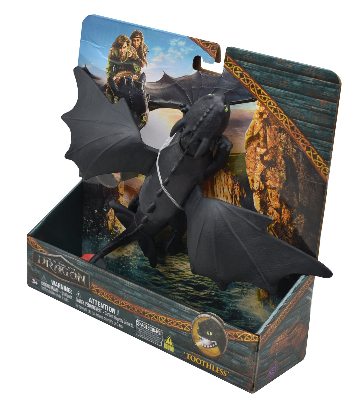 Como Entrenar A Tu Dragon Chimuelo Con Luz 23cm Spin Master - Vista trasera