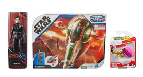 Pack Surtido 3 Figuras Star Wars Pokemon Batman Spin Hasbro