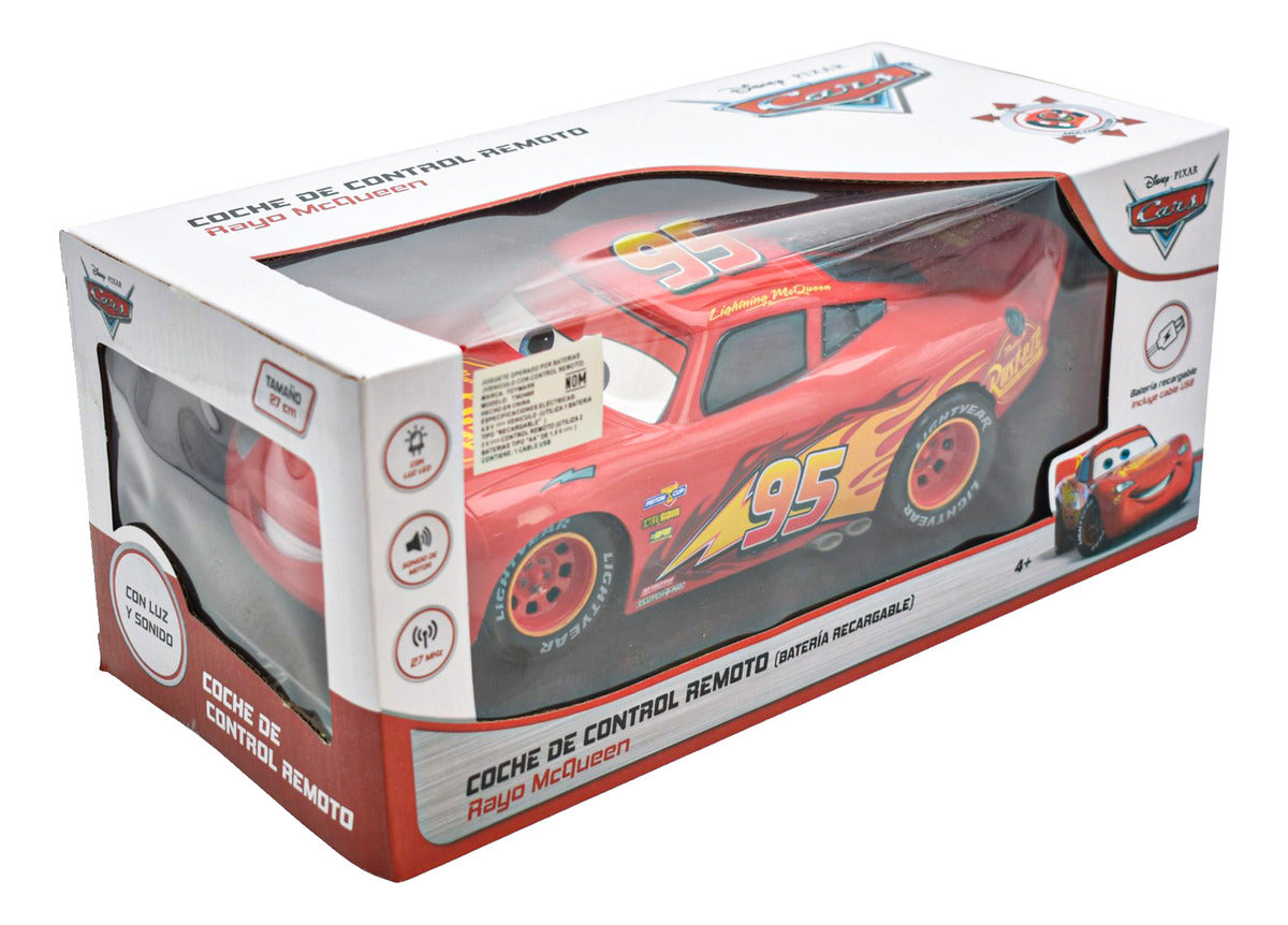 Disney Cars Rayo Mcqueen Vehiculo Radio Control 27cm Toymark Rojo Rayo Mcqueen - Vista lateral