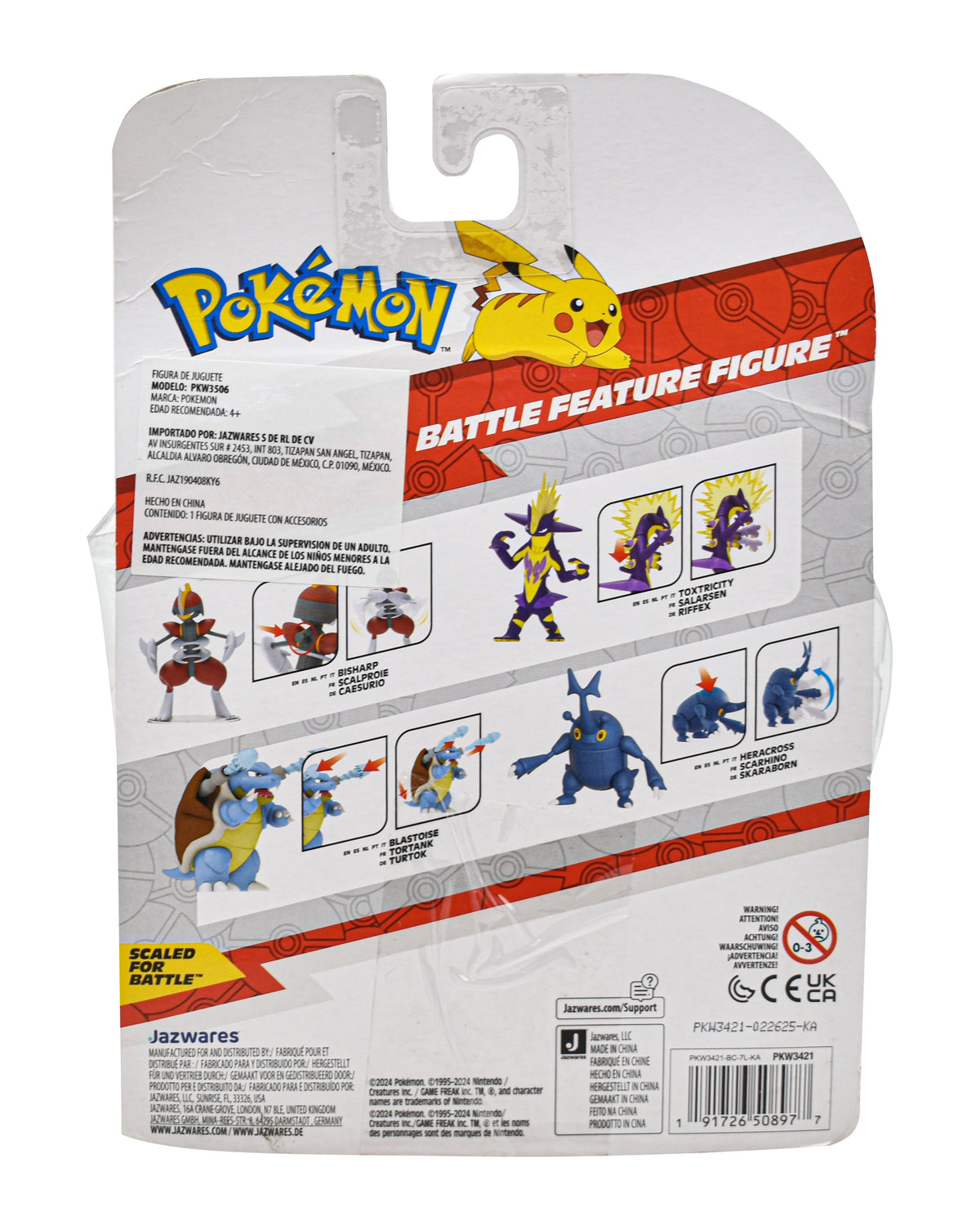 Pokemon Battle Feature Figure Pack 4 Figuras #4 Jazwares Cf