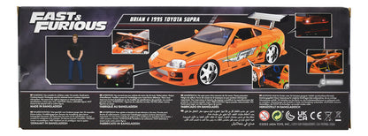 Fast And Furious Brian 1995 Toyota Supra Luz 1:18 Jada Cf Naranja