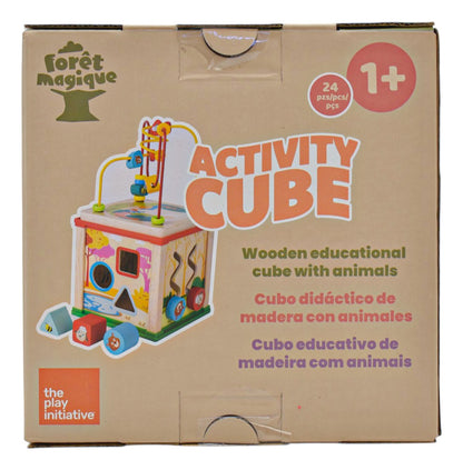 Cubo De Actividades De Madera 24 Piezas The Play Initiative Multicolor