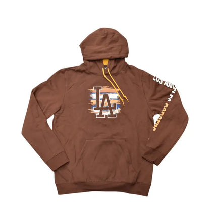 Sudadera Los Angeles Dodgers MLB Con Capucha Cafe Talla L New Era