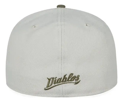 Gorra Diablos Rojos Mexico Lmb 59fifty 7 1/8 Beige M Bordado New Era