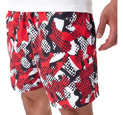 New Era Shorts Chicago Bulls NBA Estampado Rojo S Cómodo para Fans Perfecto para Partidos y Entrenamientos