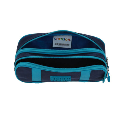 Lapicera Estuche Strong Lisa Azul 2 Cierres CO70737 Chenson