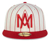 Gorra Aguilas De Mexicali Lamp 59fifty Retro 7 Blanco/rojo Ch Bordado New Era
