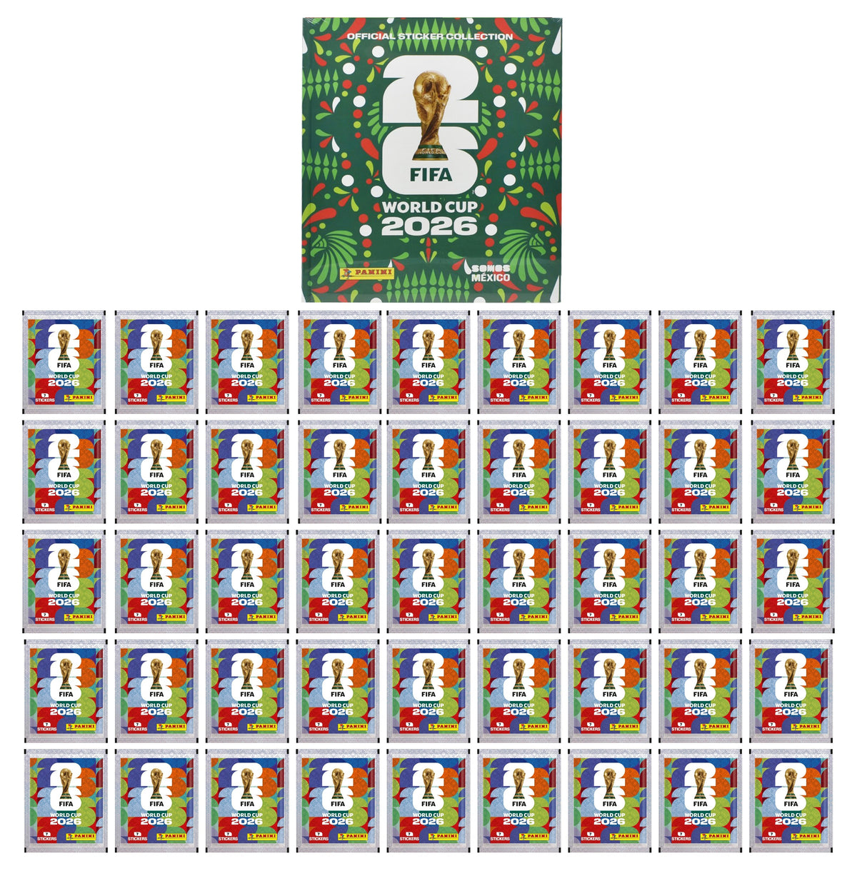 Copa Mundial Fifa 2026 Pack 45 Sobres Y Album Duro Panini