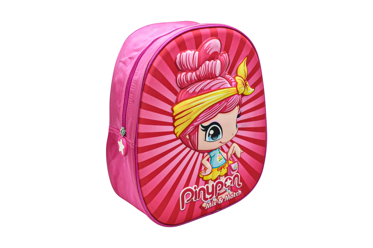 Mini Backpack Pinypon Mix And Match 3d Rosa Famosa Detalle